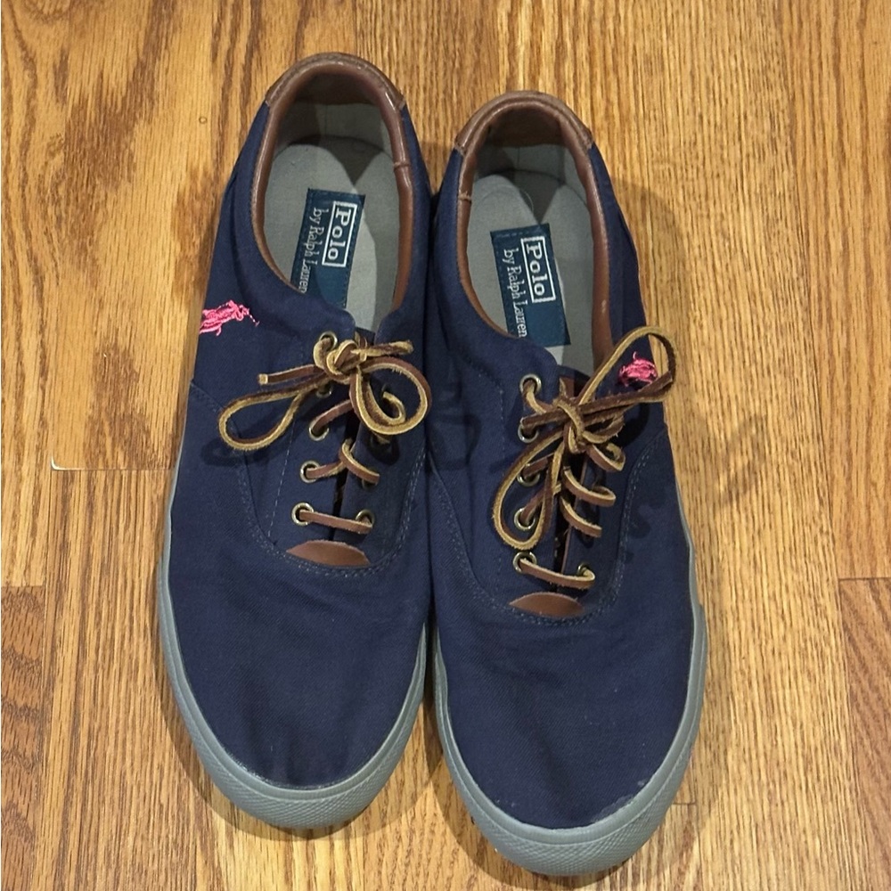 Polo by Ralph Lauren Navy and Brown Sneakers